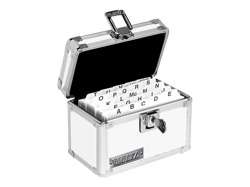 Ideastream VZ01171 Vaultz Locking Index Card File Black 450 Cards
