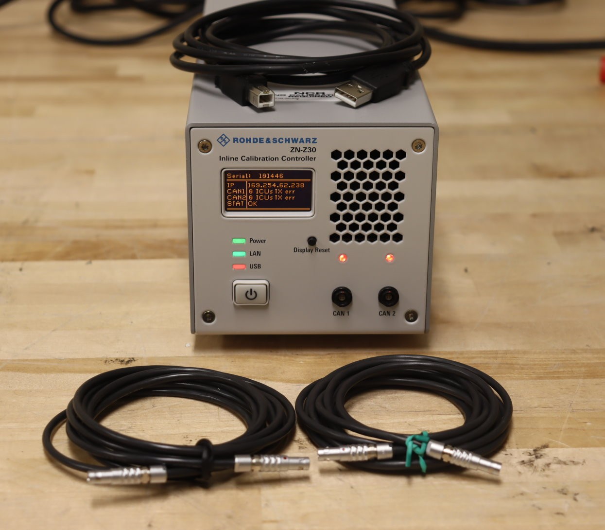 Rohde Schwarz ZN-Z30 Inline Calibration Controller GOOD, CANBUS Cables