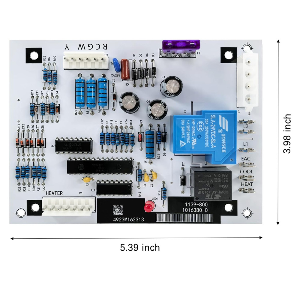 1016380R Furnace Control Circuit Board for Nordyne 624735, 624735-B, 624735R
