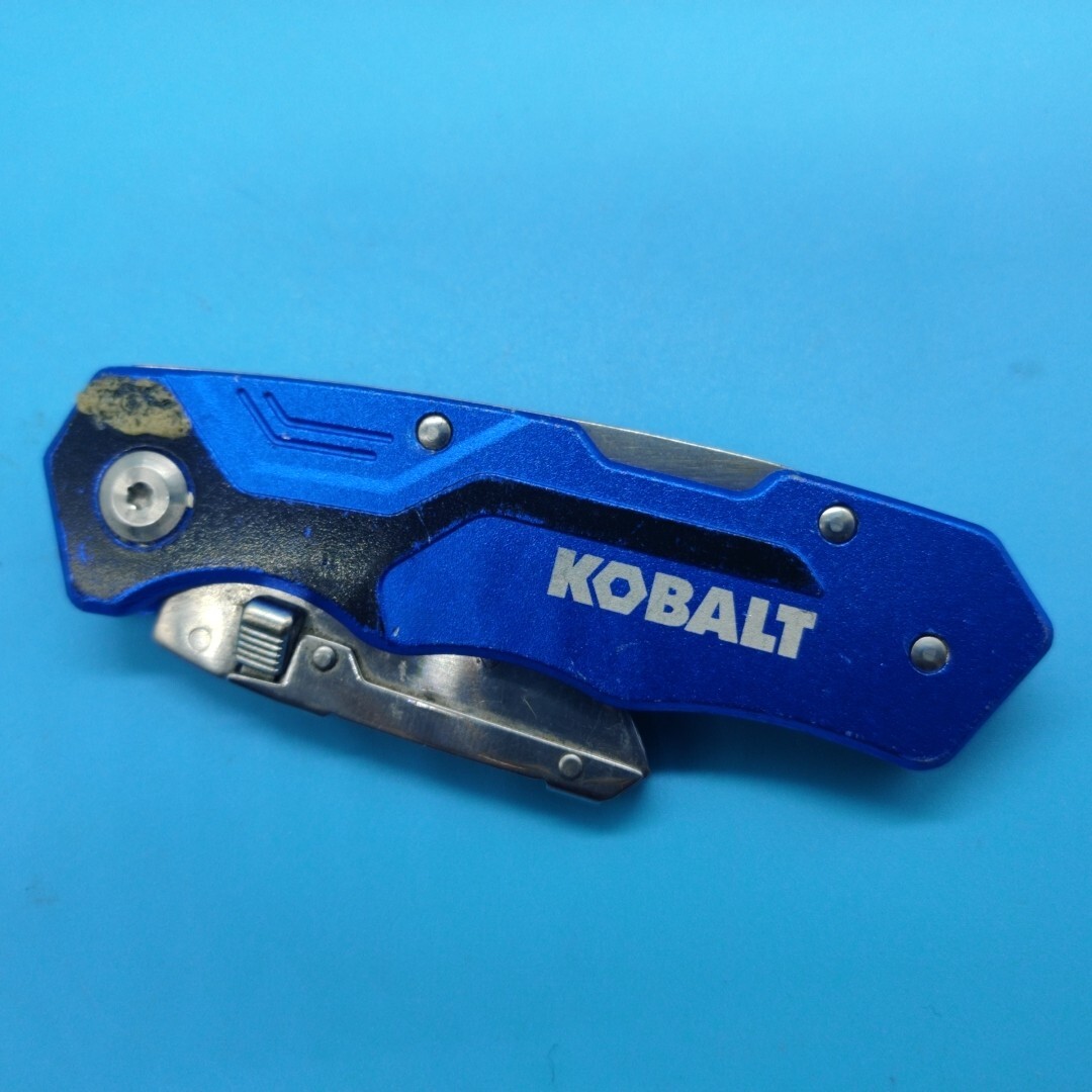 USED KOBALT Quick Change Folding Lockback Utility Knife  Blade Box Cutter 1004a