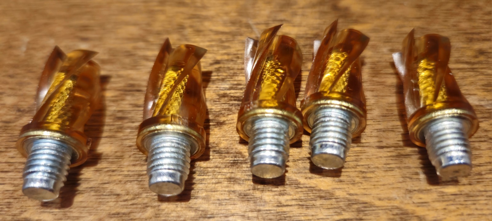 Nylon Aircraft Sealant Cutters Lot Of 5, Sunburst Cutters (5) 3/8. 1/4 28 Thread