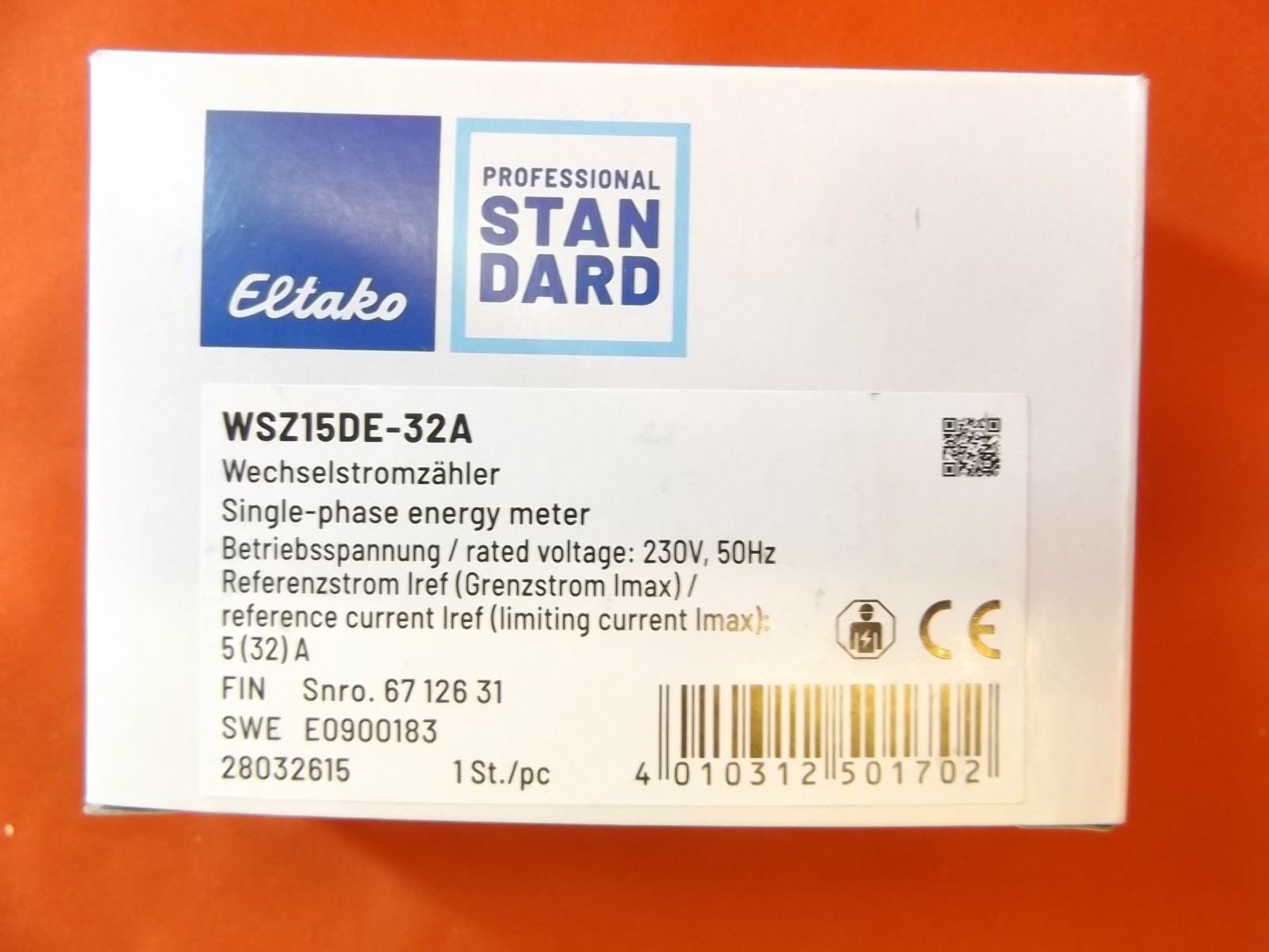 Eltako AC Meter WSZ15 with 32A Digital SO Interface NEW in Original Box