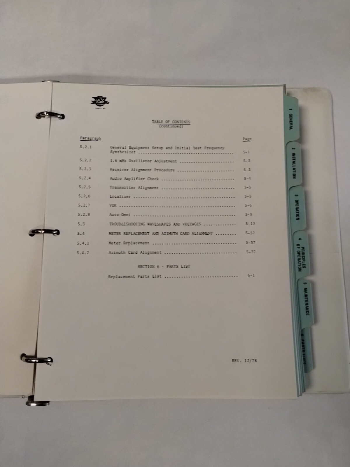 Edo-Aire RT-553, RT-553A NAV/COM System Technical Manual-Original