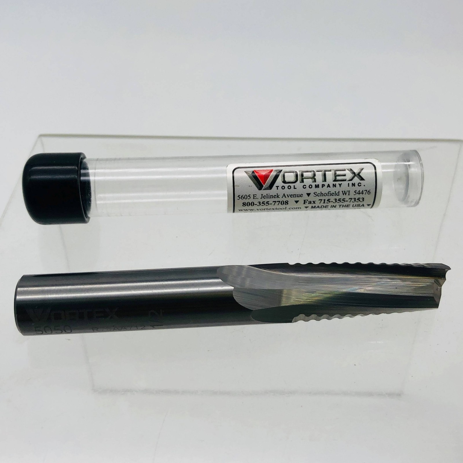 Vortex 5050 Rougher Bit 1/2"x1-1/4" DE UC Low Helix Roughing Tool 3-1/2 OAL
