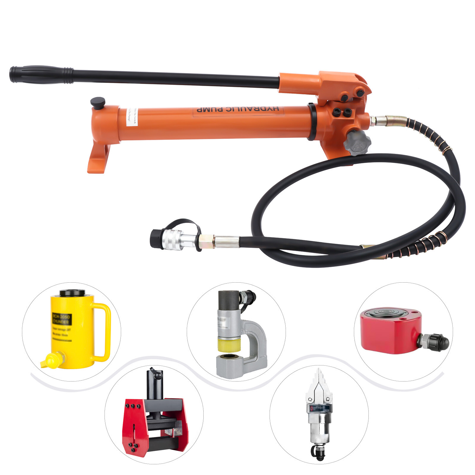 10000 PSI Manual Hydraulic Hand Pump Conjunction + Other Hydraulic Tools New