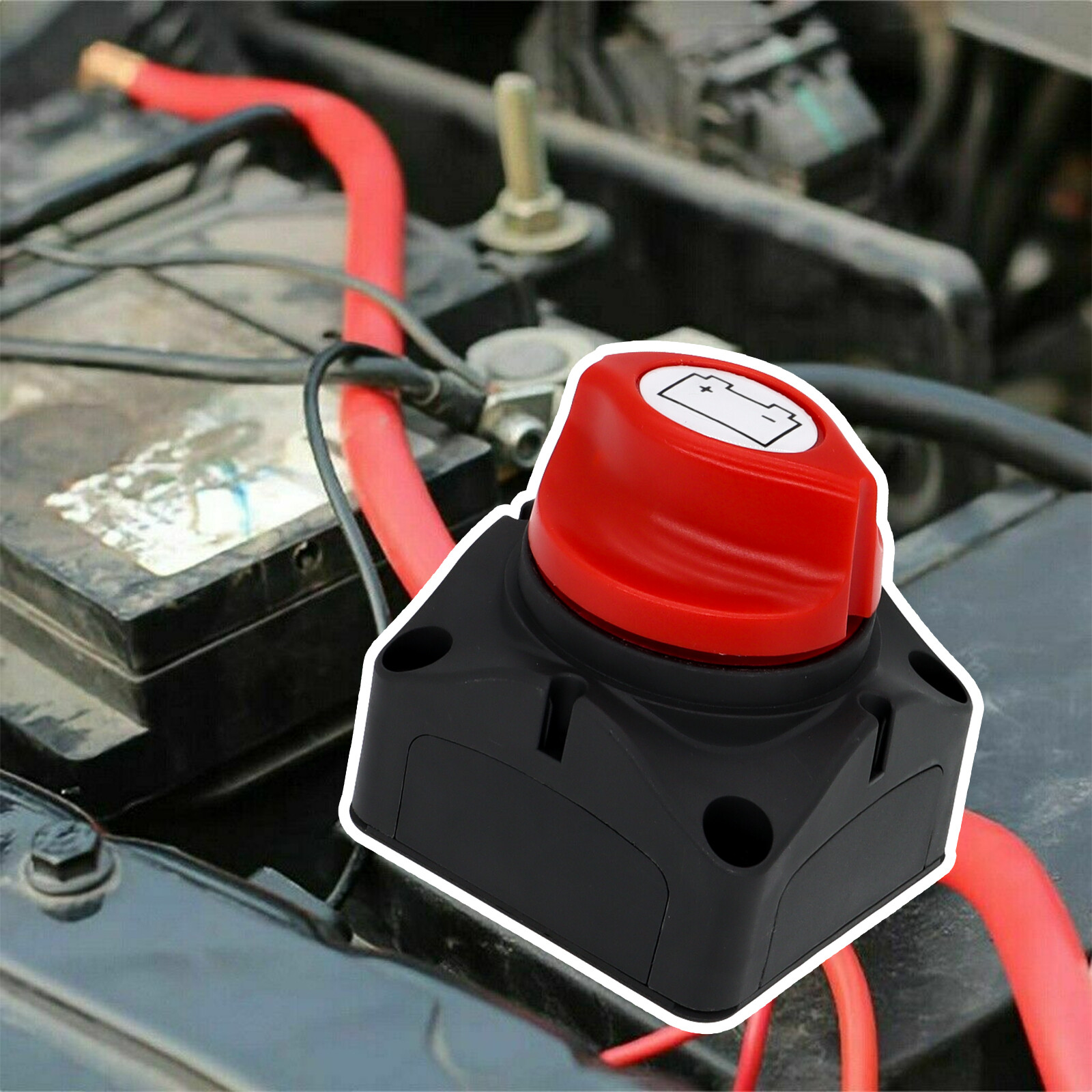 Master Battery Disconnect Switch 2 Post SPST Kill Cut-Off Nascar Marine ATV 12V