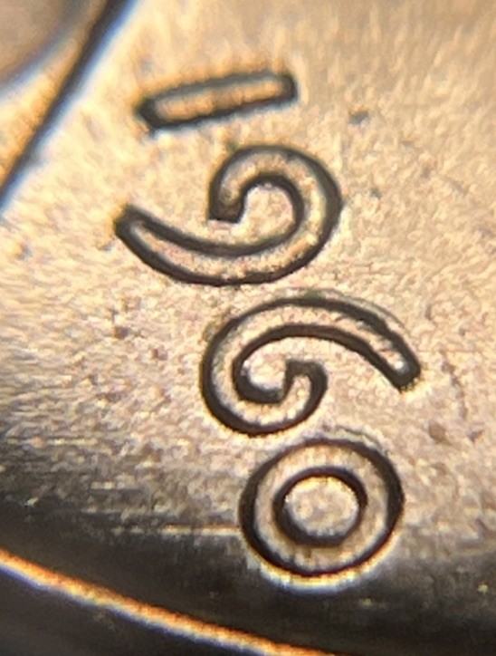 1960 Lincoln Penny Errors DDO Doubling In Date Errors Uncirculated