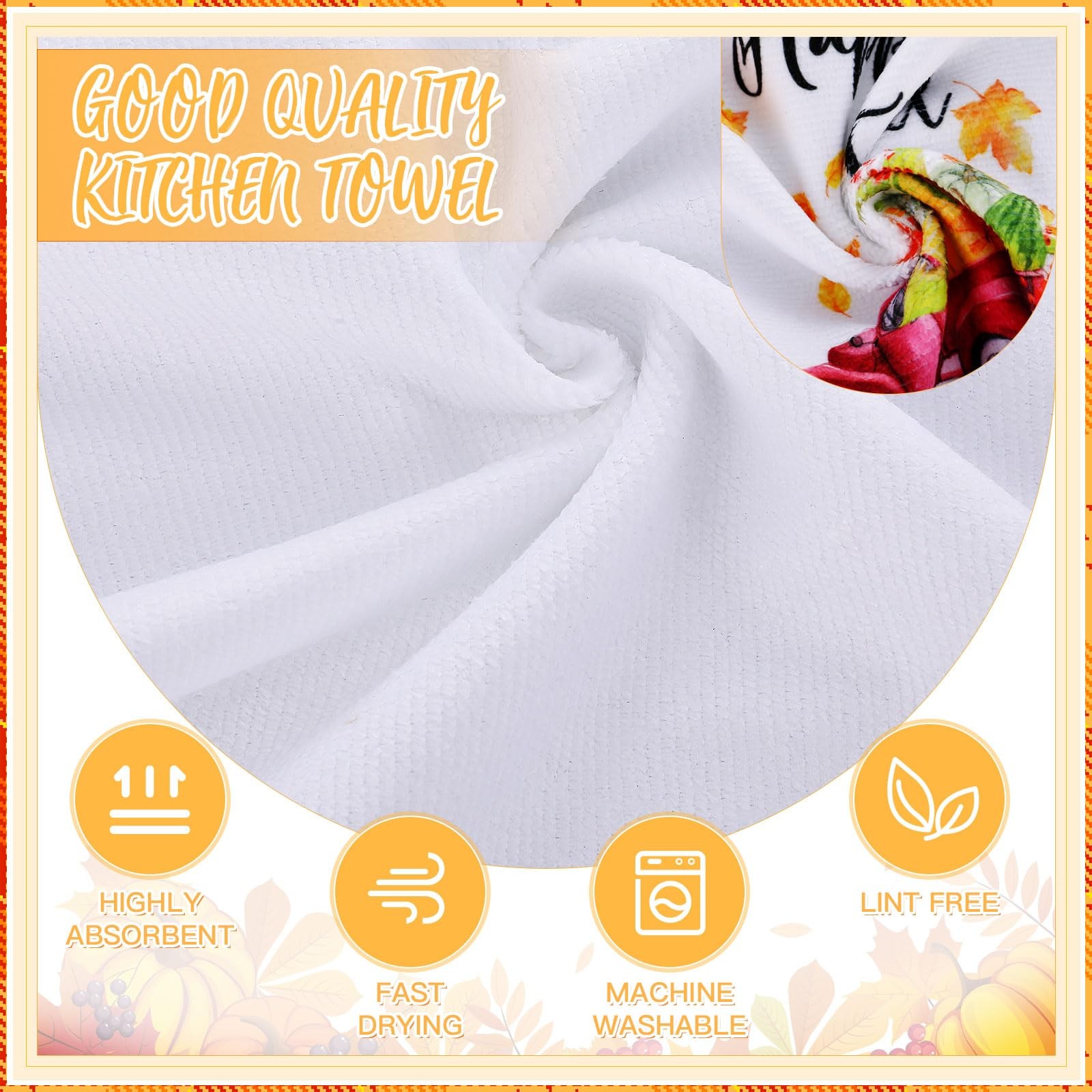Minatee 7 Pcs Fall Themed Gifts Kitchen Decor Set, Including 2 Autumn...