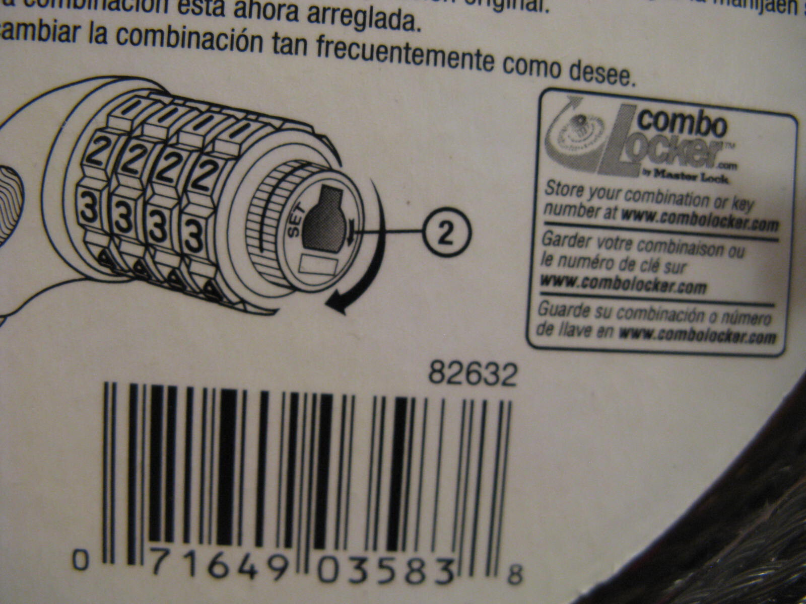 New Master Lock 5 ft Combination Cable Lock 8119DPF 60"