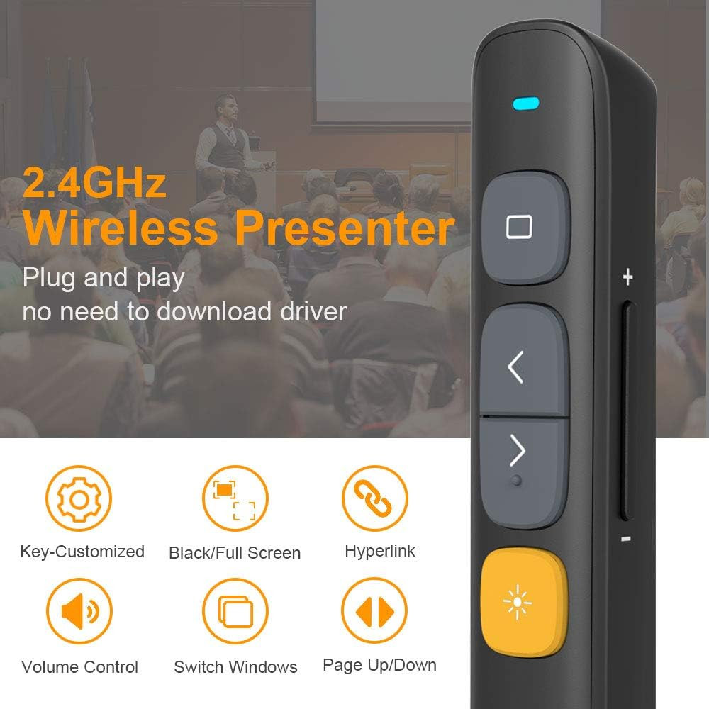 N29 Presentation Clicker Slide Pointer Clicker for Powerpoint Presentations, Wir