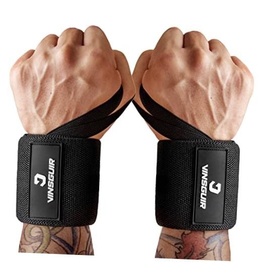 21'' Elastic Wrist Wraps for Weightlifting and Working Out(USPA Black