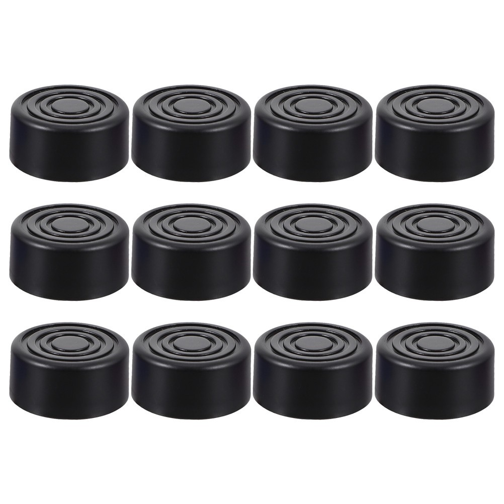 12Pcs Guitar Effect Pedal Footswitch Protective Caps Black Plastic Covers
