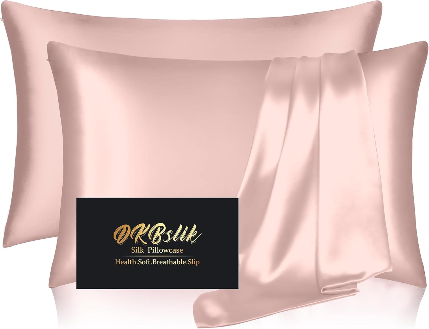 Silk Pillowcase Set of Two, Natural Mulberry Silk Pillowcases
