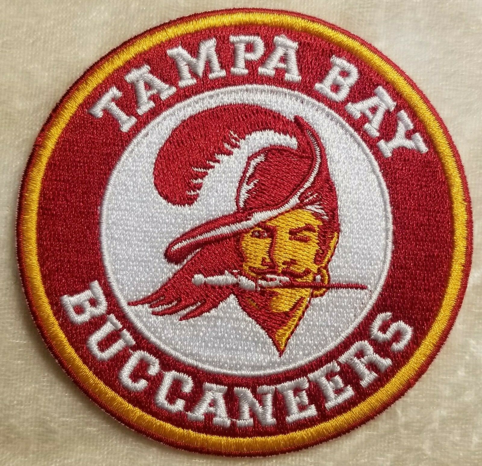 Tampa Bay Buccaneers 3.5" Iron On Embroidered Patch ~ Free Tracking!