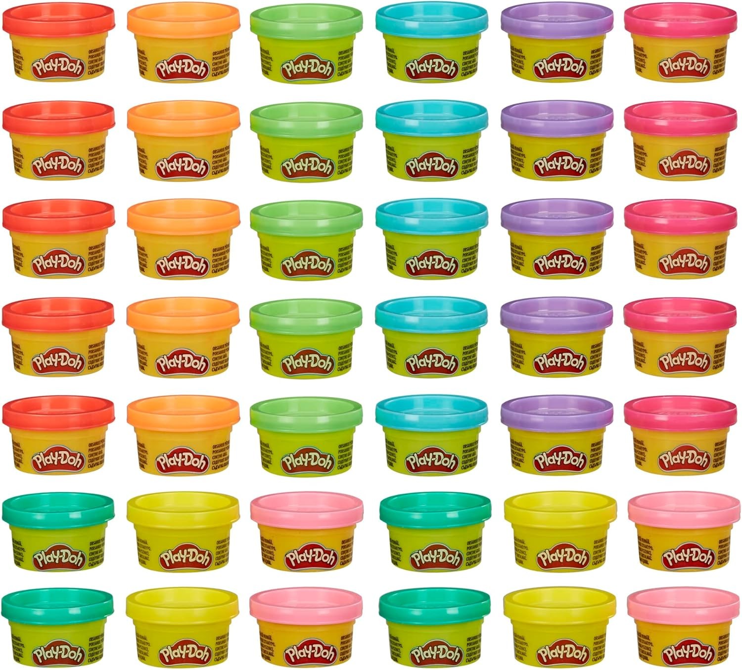Play Doh Bulk Handout 42-Pack of 1-Ounce Modeling Compound Cans, Back to School