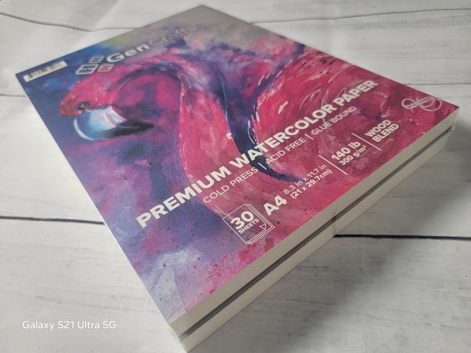Watercolor Paper Gen Crafts Cold Press Acid Free 60 Sheets Total  A4 8.3x11.7