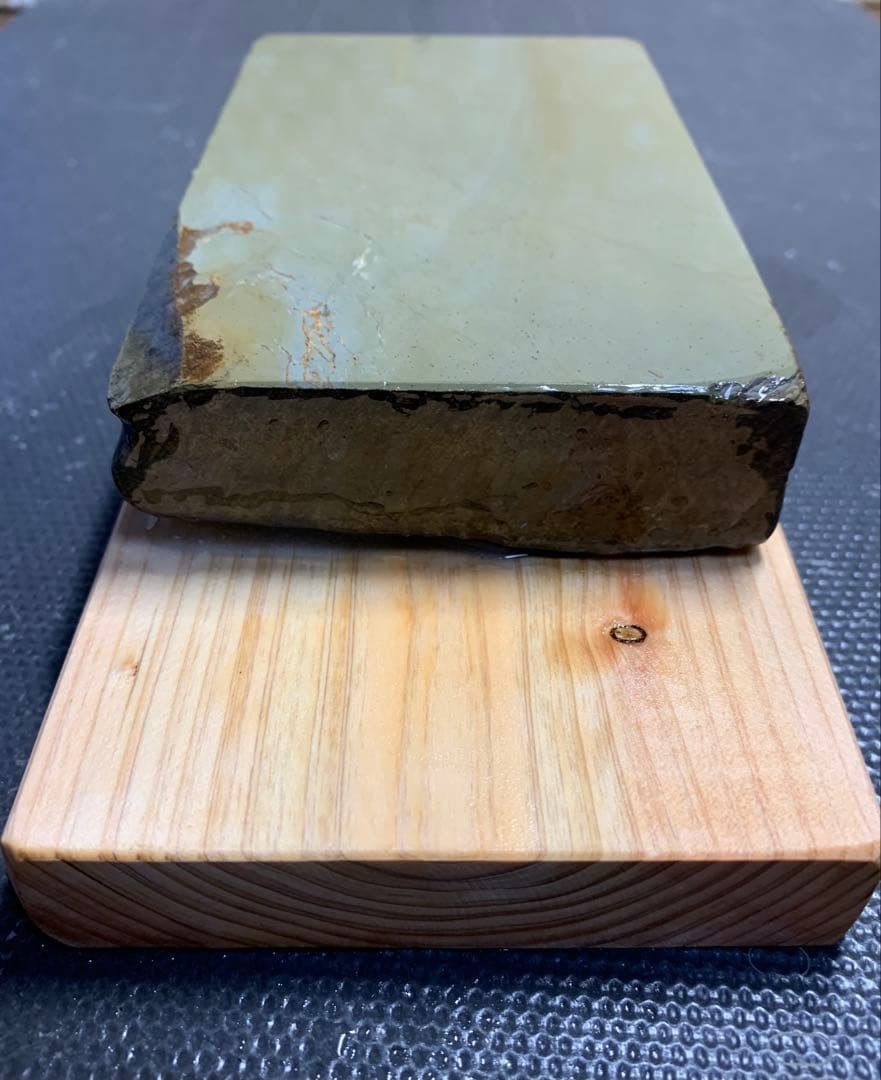 Japanese Natural Whetstone Shohonyama Asagi Hard Finishing Stone 874g 143mm