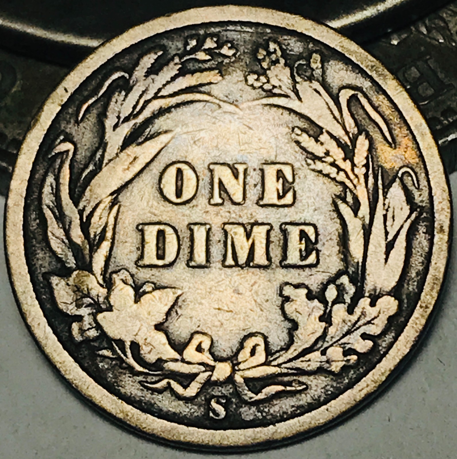 1895 S Barber Dime 10c Liberty Head Ungraded 90% Silver US Coin CC30378