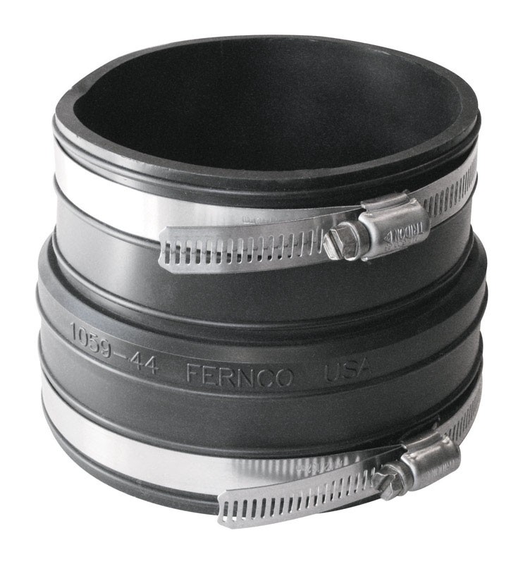 Fernco P1059-44 Flexible Coupling 4 x 4 in. for Socket to Pipe Connection