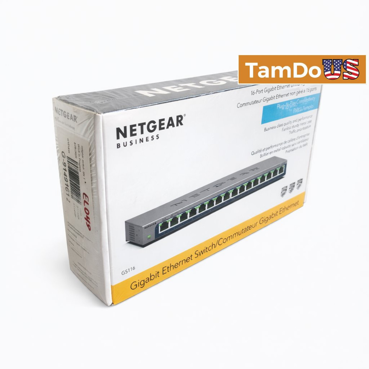 Netgear GS116 16-Port Gigabit Ethernet Unmanaged Switch Metal Hub GS116-300NAS