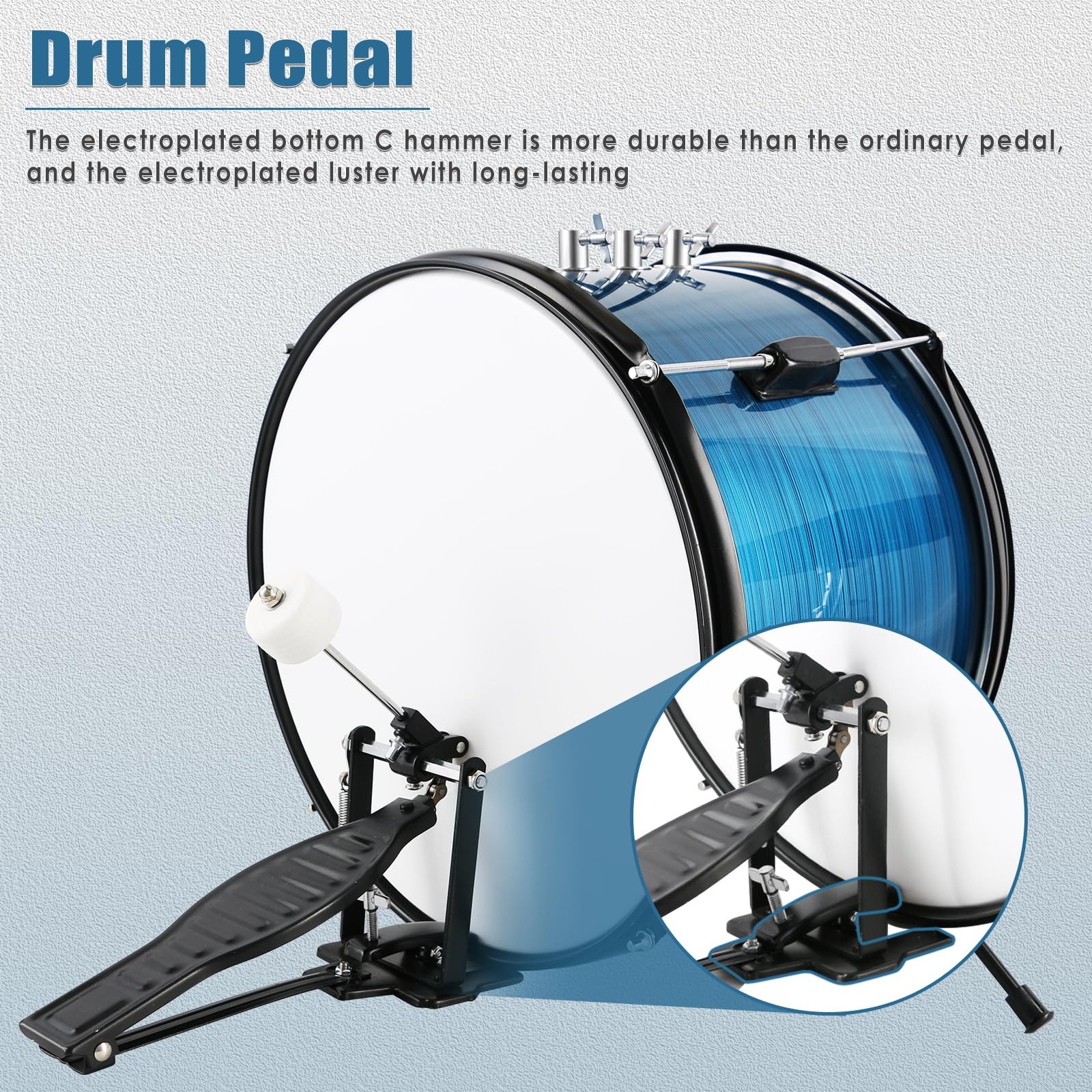 EASTROCK Drum Set, 3 Piece 14'' Drum sets for Drummer,Beginner, Drum Set with Ad