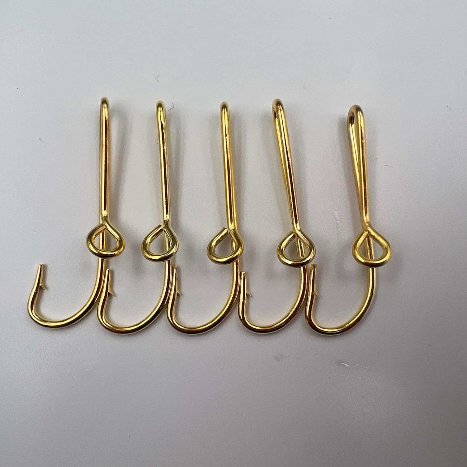 5PC Gold Colored Eagle Claw Fish Hook Hat Pin Orange Fish Hook Tie Clip Hat Hook