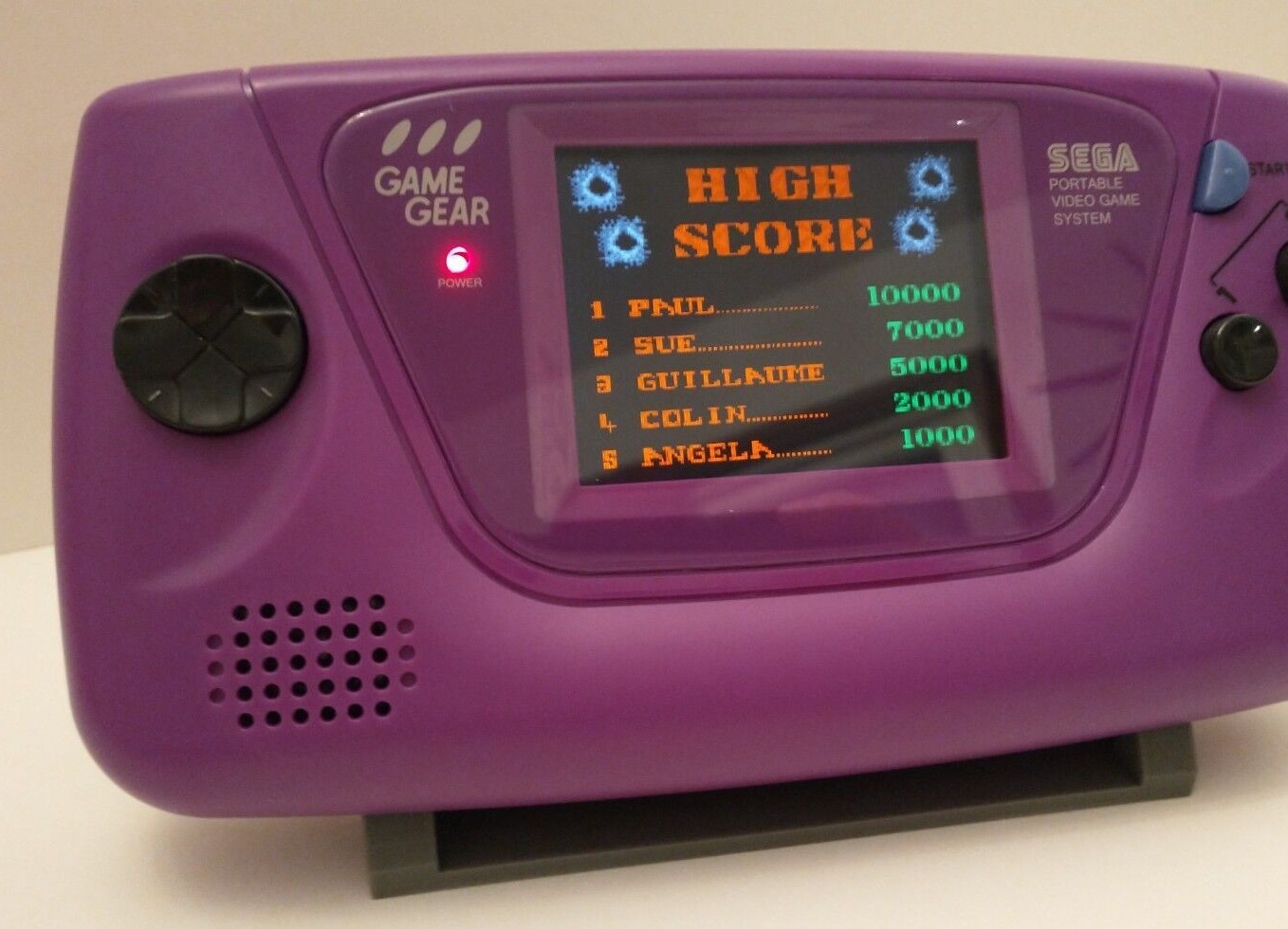 SEGA GAME GEAR LOW PROFILE DISPLAY STAND - Select Color