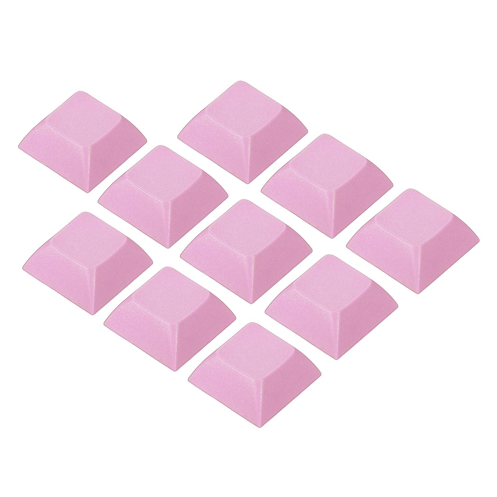 1U Blank Keycaps 10 Pack MX Keyboard Replacement Universal PBT Mechanical, Pink