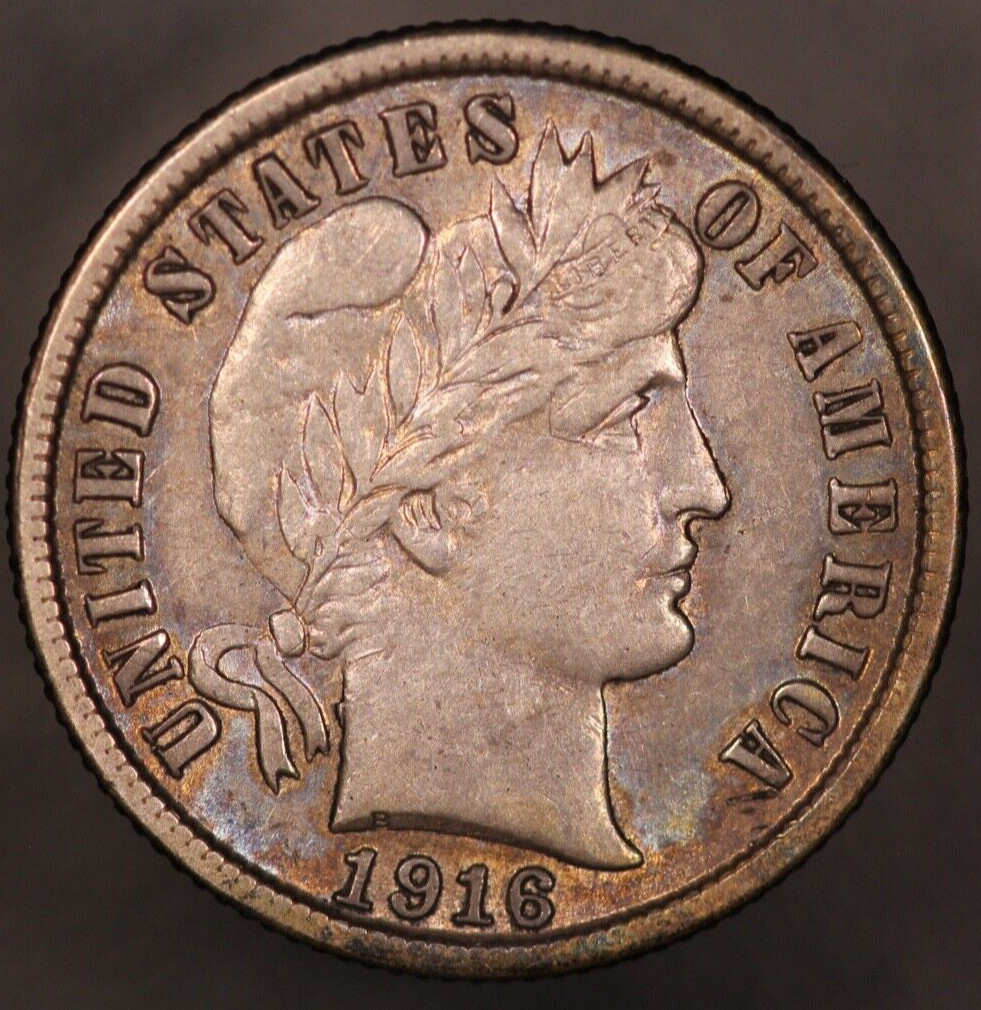 1916 S  BARBER DIME FRESH FROM AN ORIGINAL COLLECTION-LOT AA-6377