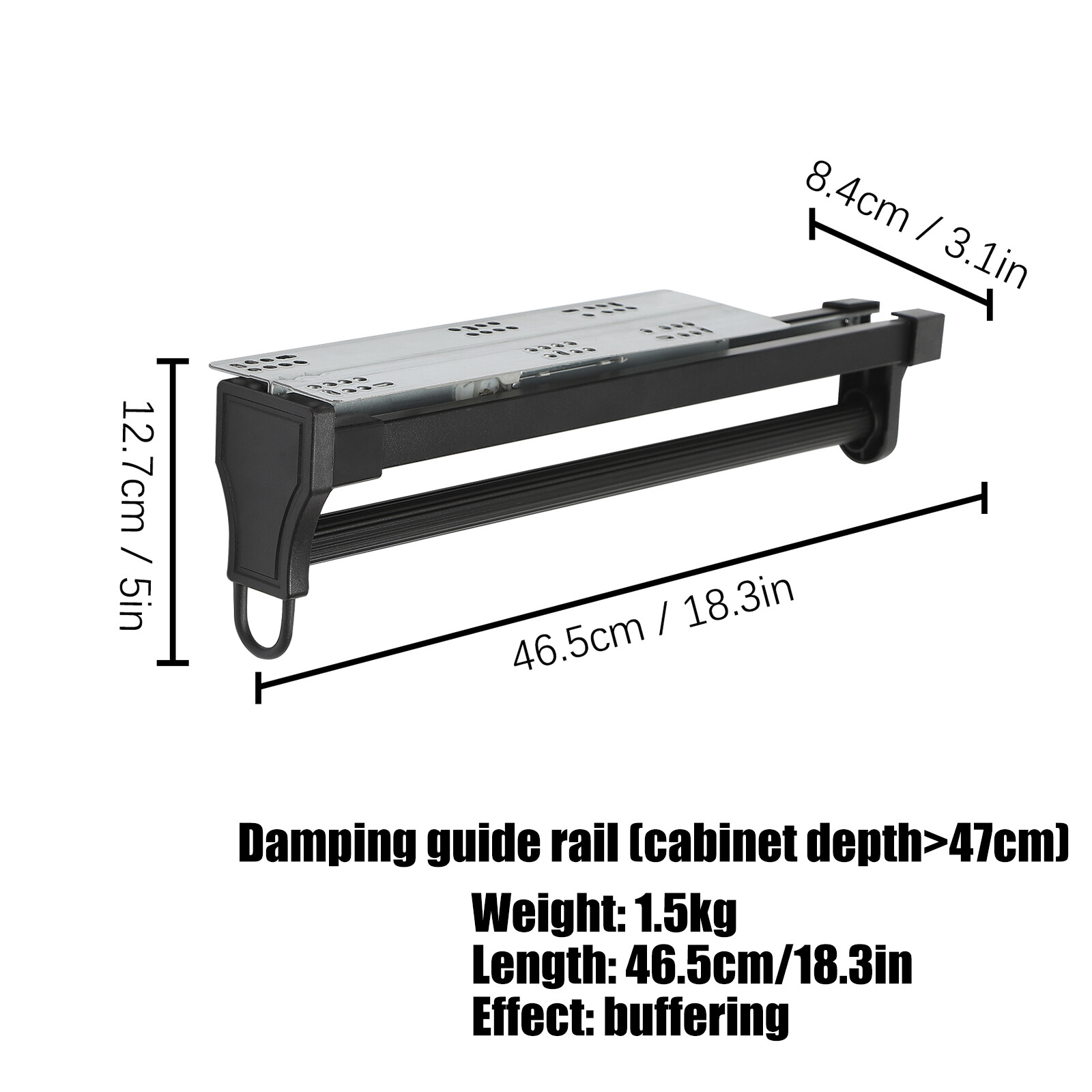 Clothes Rail Retractable Closet Pull Out Rod Hanger Adjustable Wardrobe Rod