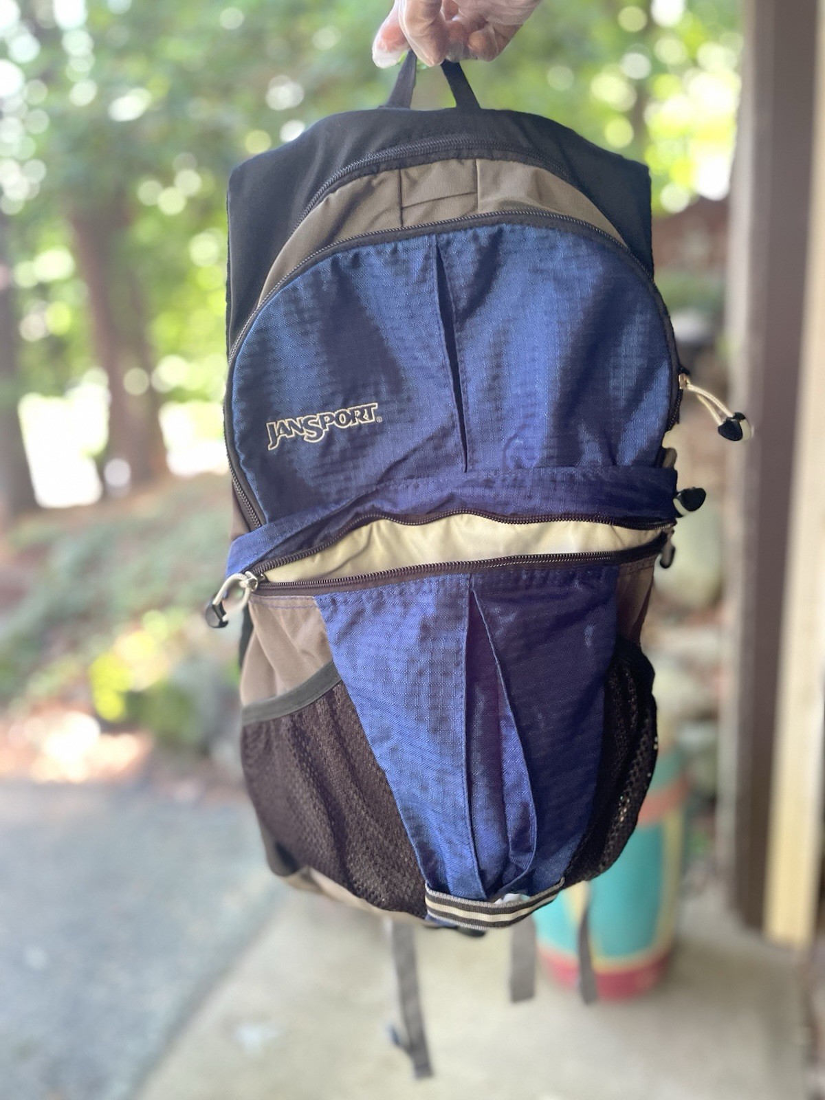 JanSport x Nalgene Hydration Pack Backpack Blue Black WITH Bladder EUC