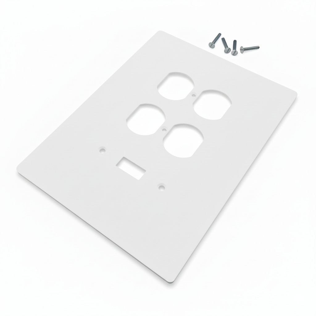 Oversize Combination Wall Plate Toggle Switch + Duplex Cover 6x8 Jumbo 3-Gang