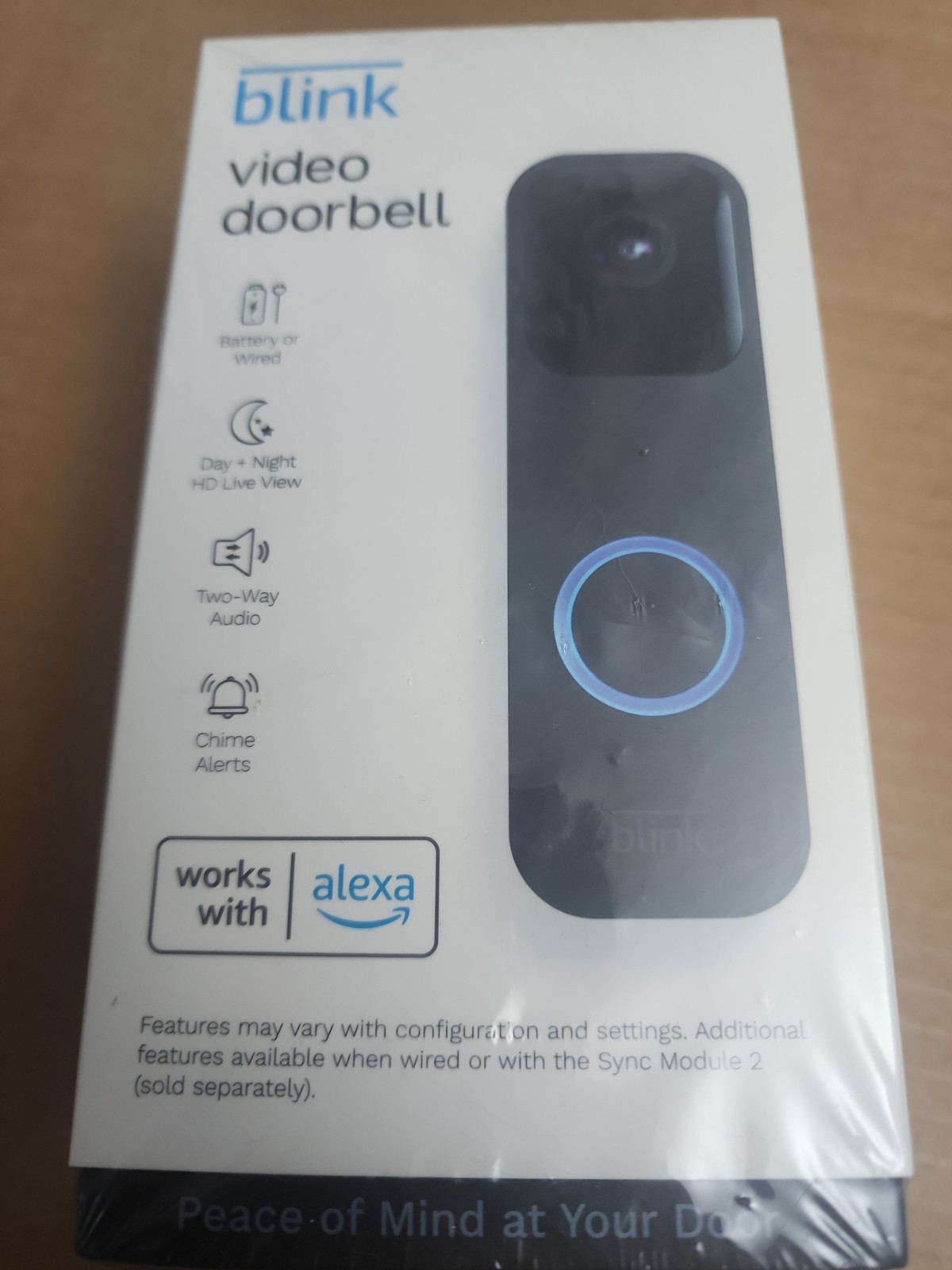 Blink Video Doorbell Wired or Battery-Powered Two-Way Audio HD Video BRAND NEW
